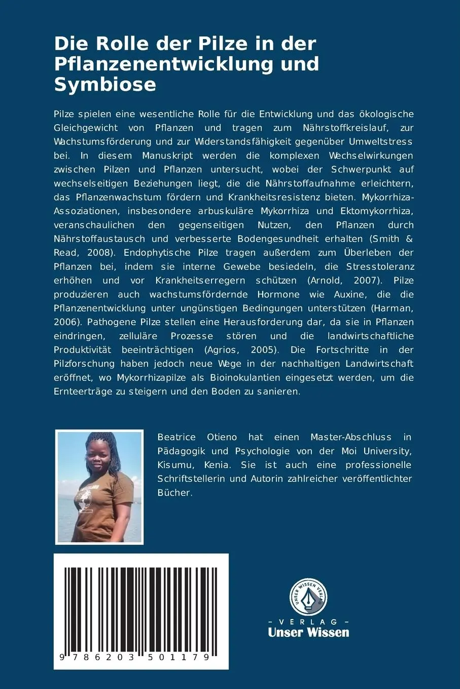 Rückseite: 9786203501179 | Die Rolle der Pilze in der Pflanzenentwicklung und Symbiose | Otieno