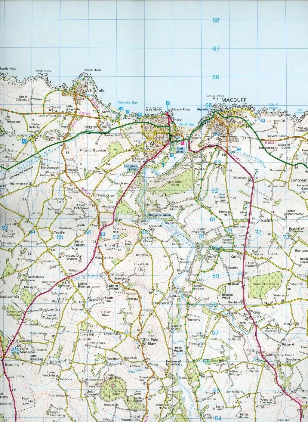 Bild: 9780319261279 | Banff &amp; Huntly, Portsoy &amp; Turriff | Ordnance Survey | (Land-)Karte