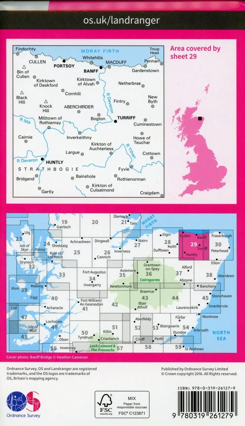 Bild: 9780319261279 | Banff &amp; Huntly, Portsoy &amp; Turriff | Ordnance Survey | (Land-)Karte