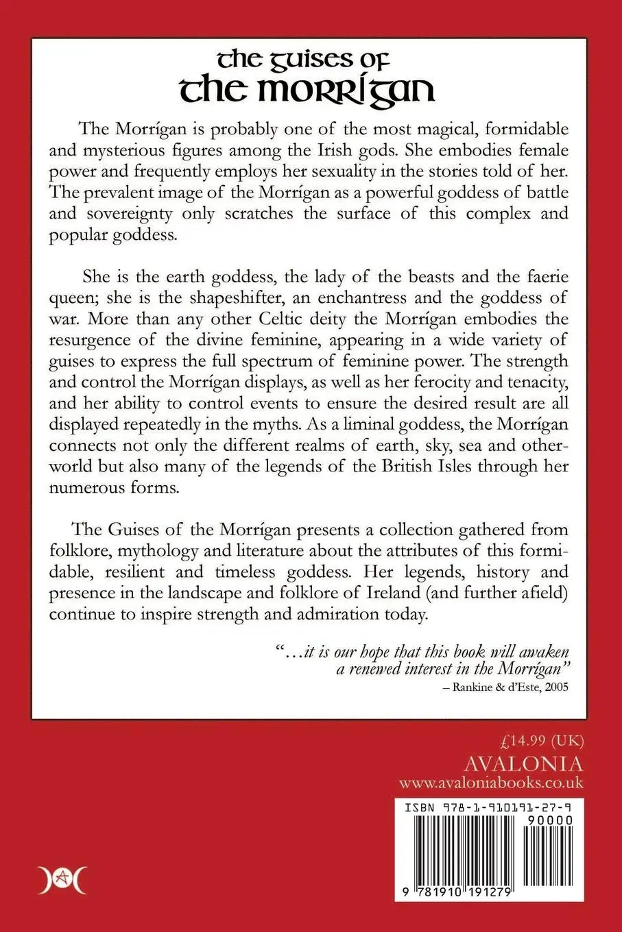 Rückseite: 9781910191279 | The Guises of the Morrigan | Sorita D'Este (u. a.) | Taschenbuch