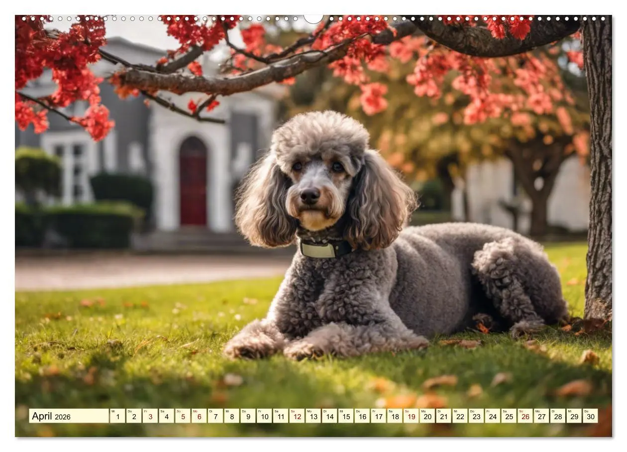 Bild: 9783457401279 | Pudel in allen Farben und Größen (hochwertiger Premium Wandkalender...