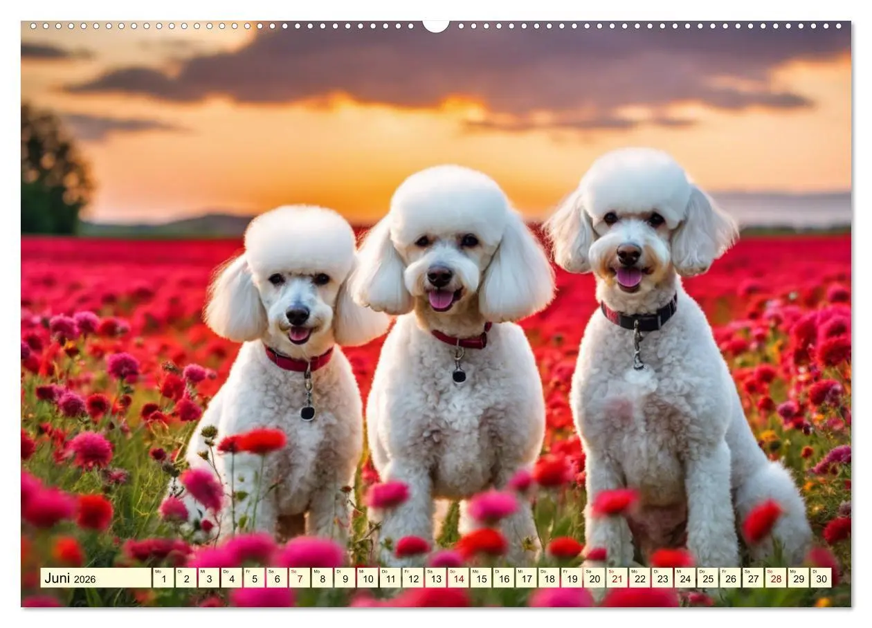 Bild: 9783457401279 | Pudel in allen Farben und Größen (hochwertiger Premium Wandkalender...