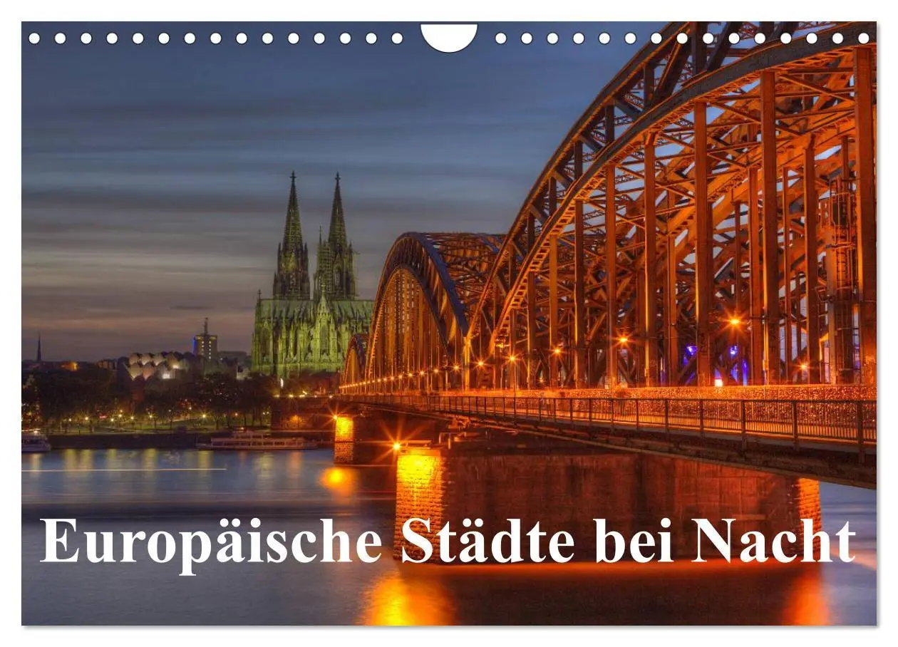 Cover: 9783516111279 | Europäische Städte bei Nacht (Wandkalender 2026 DIN A4 quer),...