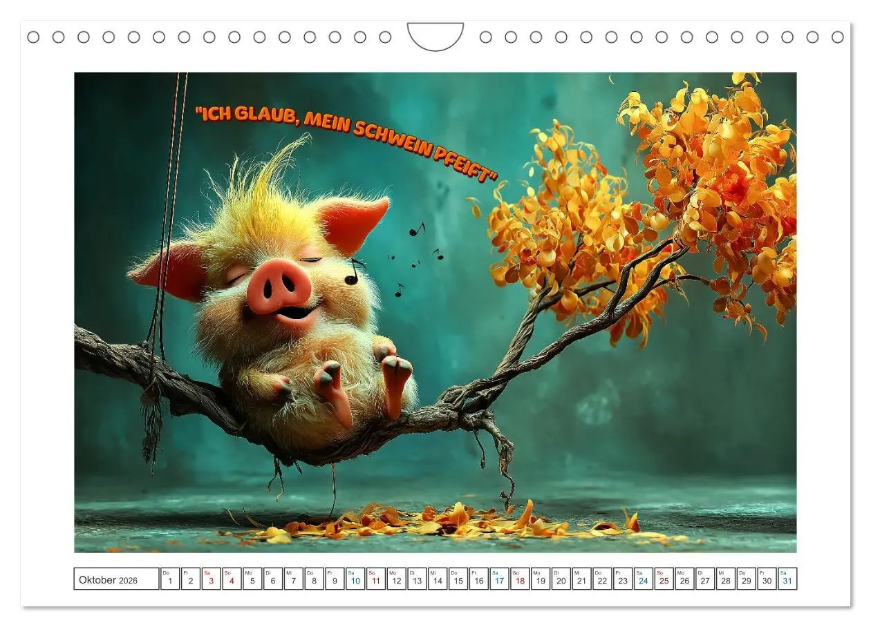Bild: 9783516421279 | Tierisch gute Redensarten (Wandkalender 2026 DIN A4 quer), CALVENDO...