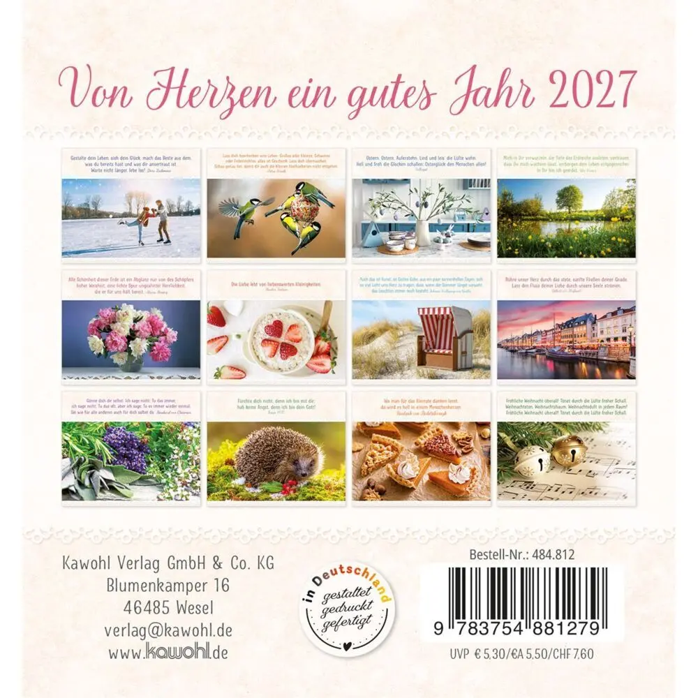 Bild: 9783754881279 | Von Herzen ein gutes Jahr 2027 | Kalender | Spiralbindung | 14 S.