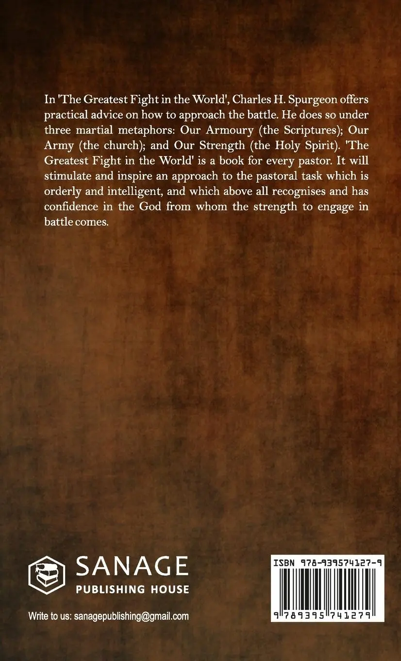 Rückseite: 9789395741279 | The Greatest Fight in the World | Charles Haddon Spurgeon | Buch