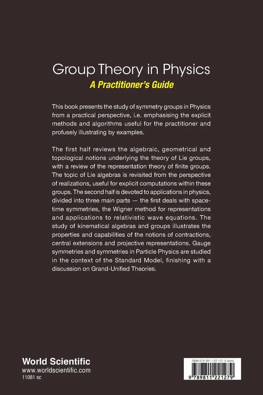Rückseite: 9789811221279 | GROUP THEORY IN PHYSICS | A PRACTITIONER'S GUIDE | Ca | Taschenbuch