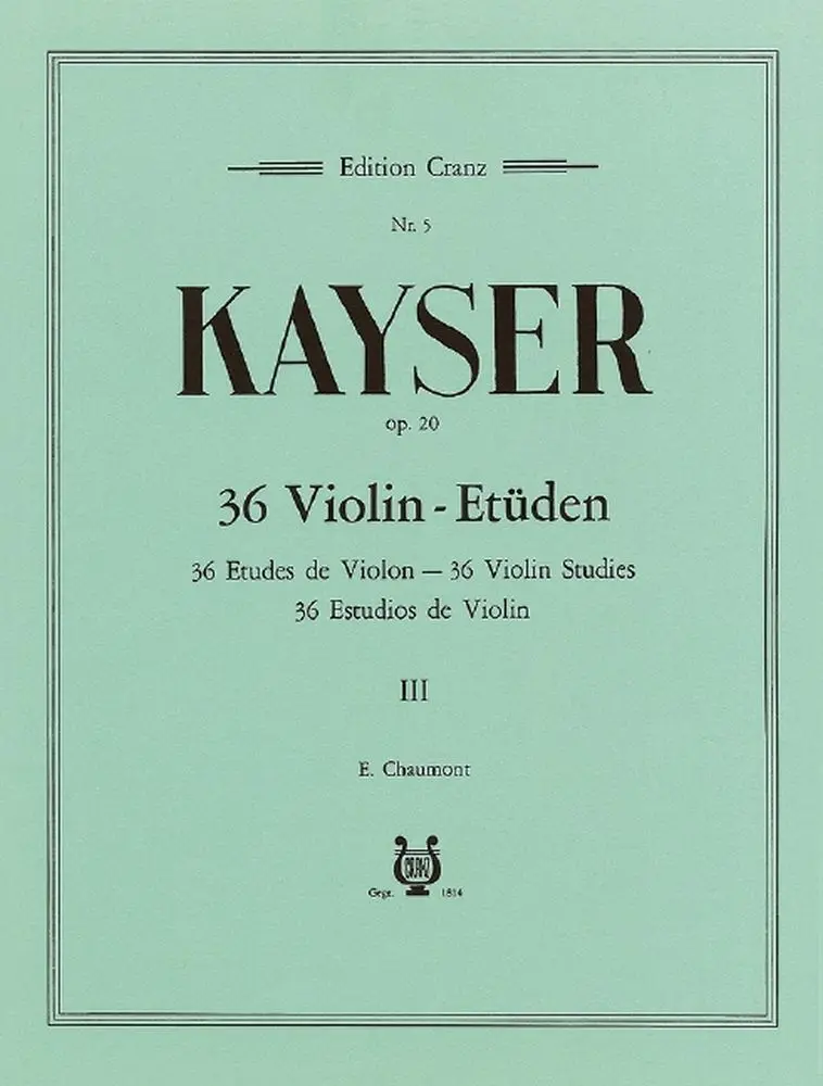 Cover: 9790204001279 | 36 Violin-Etüden op.20 Band 3 für Violine | Heinrich Ernst Kayser