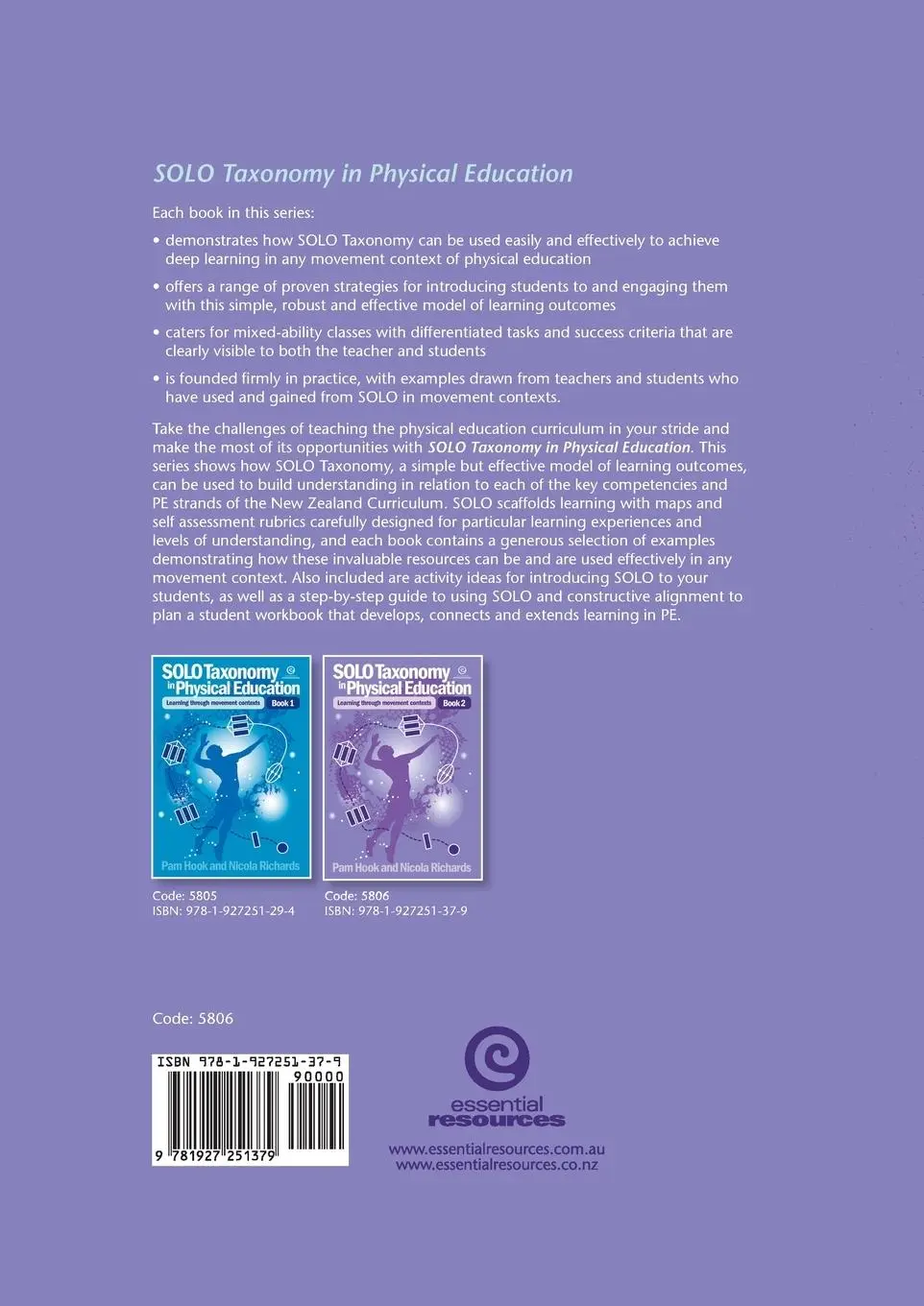 Rückseite: 9781927251379 | Solo Taxonomy in Physical Education Bk 2 | Pam Hook (u. a.) | Buch