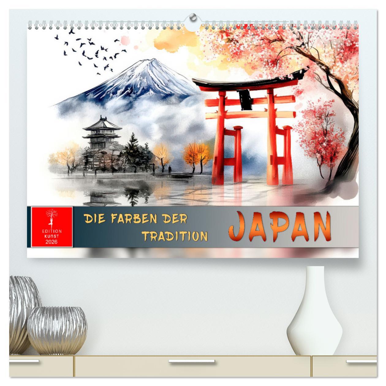 Cover: 9783457251379 | Japan - die Farben der Tradition (hochwertiger Premium Wandkalender...
