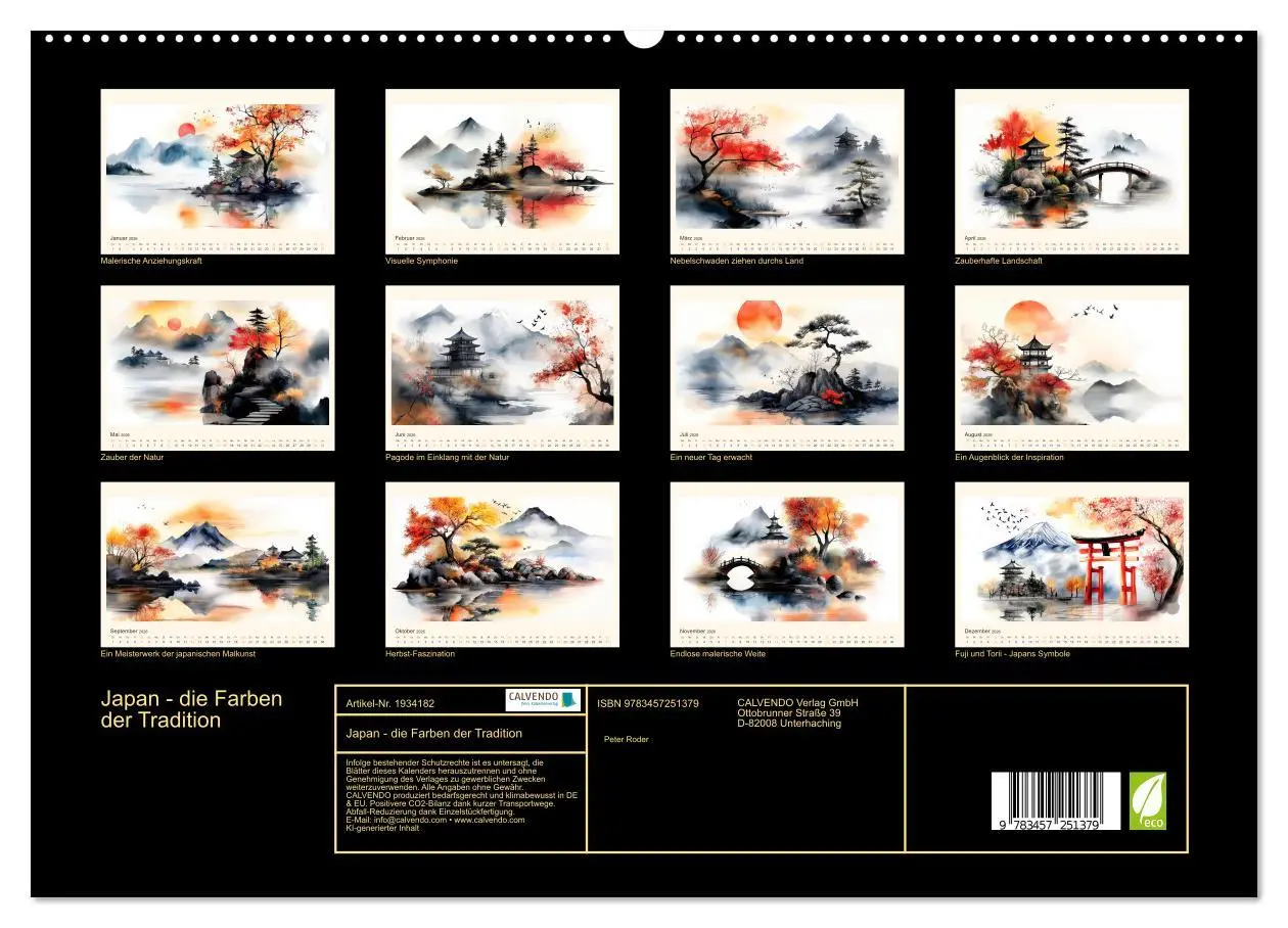 Bild: 9783457251379 | Japan - die Farben der Tradition (hochwertiger Premium Wandkalender...