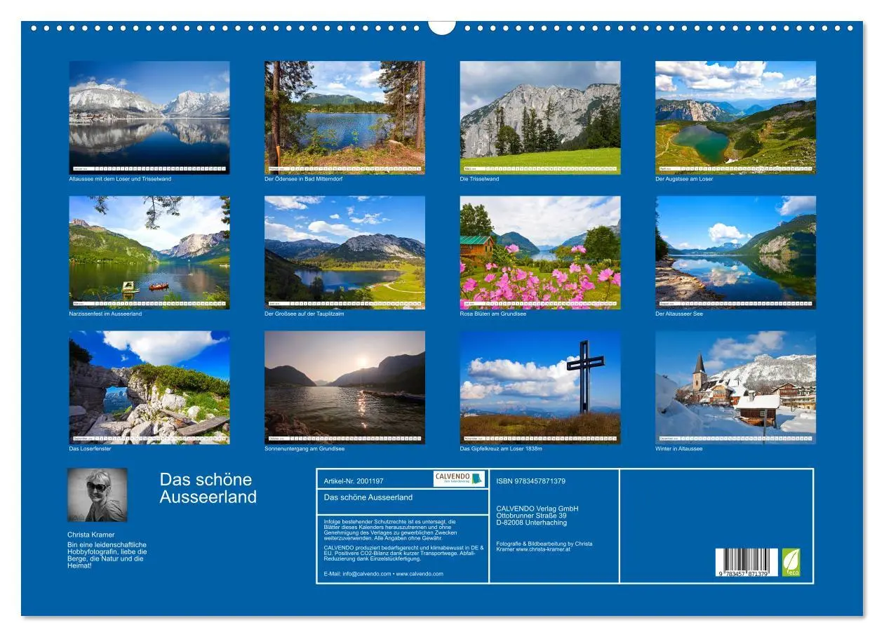 Bild: 9783457871379 | Das schöne Ausseerland (Wandkalender 2026 DIN A2 quer), CALVENDO...