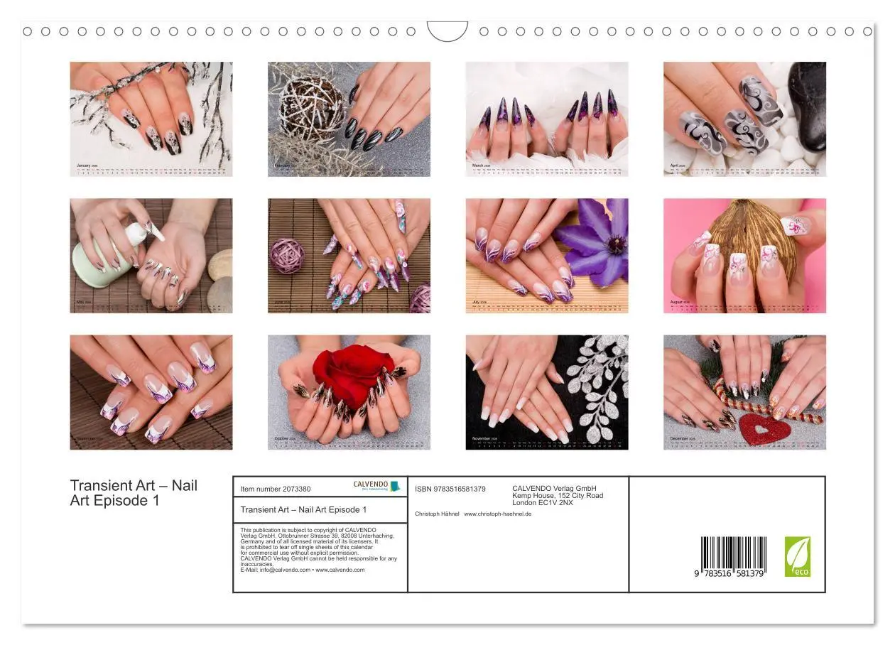 Bild: 9783516581379 | Transient Art - Nail Art Episode 1 (Wall Calendar 2026 DIN A3...