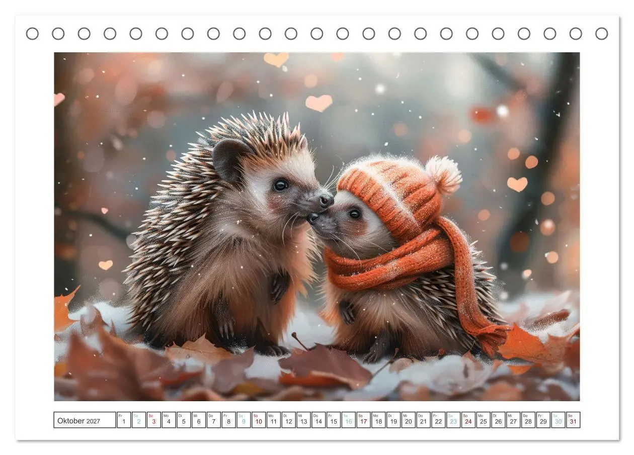 Bild: 9783569121379 | Lustige Igel (Tischkalender 2027 DIN A5 quer), CALVENDO Monatskalender