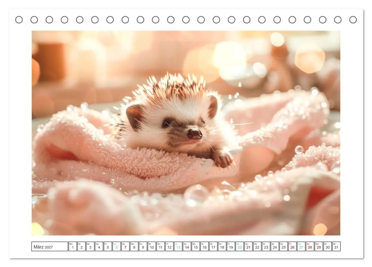 Bild: 9783569121379 | Lustige Igel (Tischkalender 2027 DIN A5 quer), CALVENDO Monatskalender