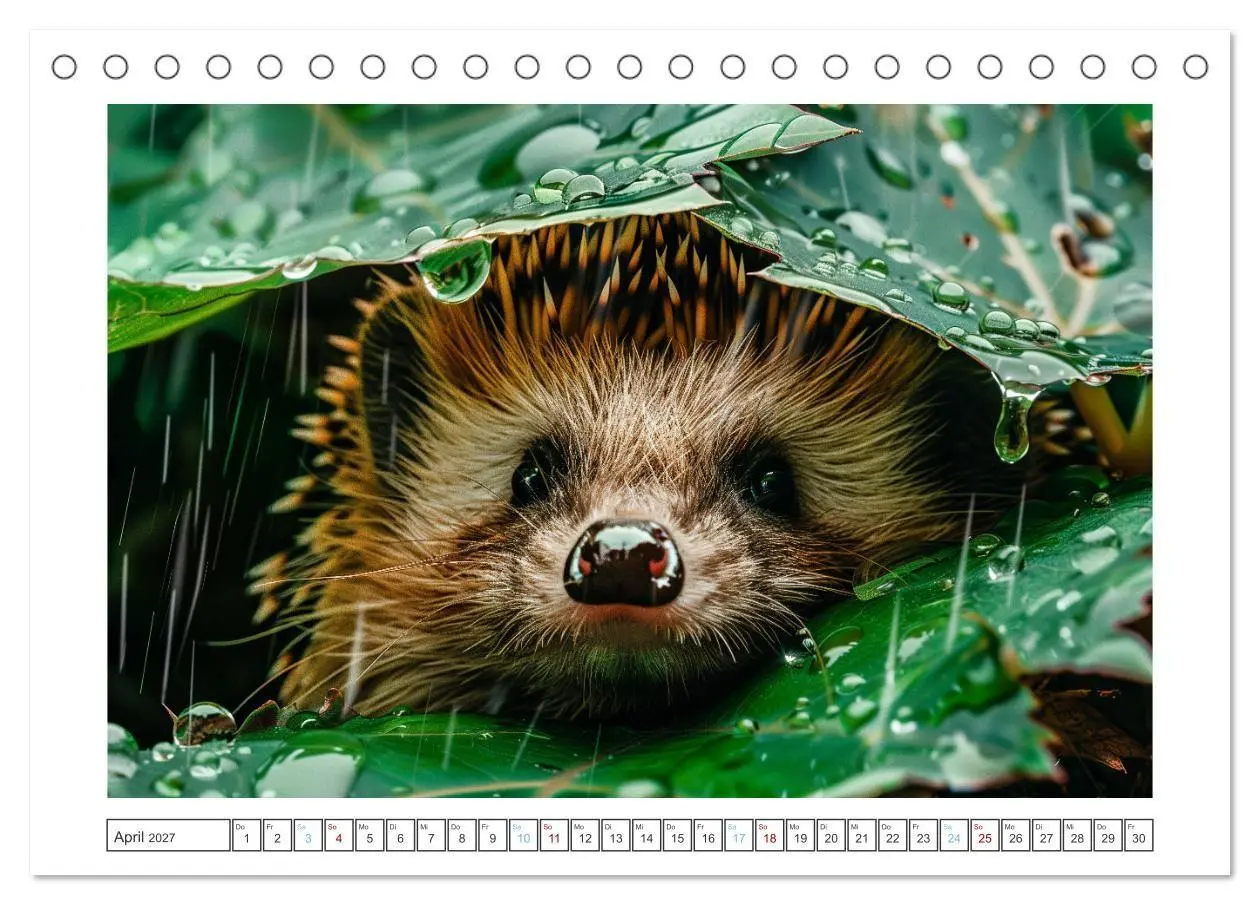 Bild: 9783569121379 | Lustige Igel (Tischkalender 2027 DIN A5 quer), CALVENDO Monatskalender