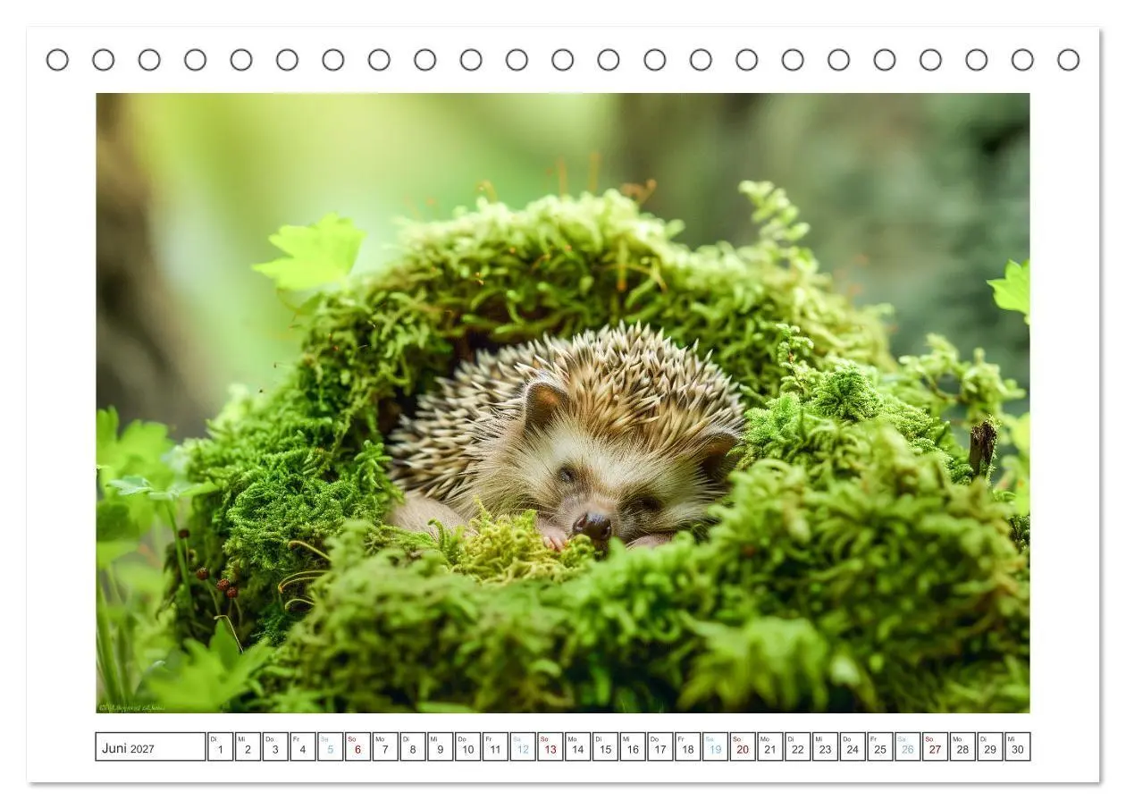 Bild: 9783569121379 | Lustige Igel (Tischkalender 2027 DIN A5 quer), CALVENDO Monatskalender