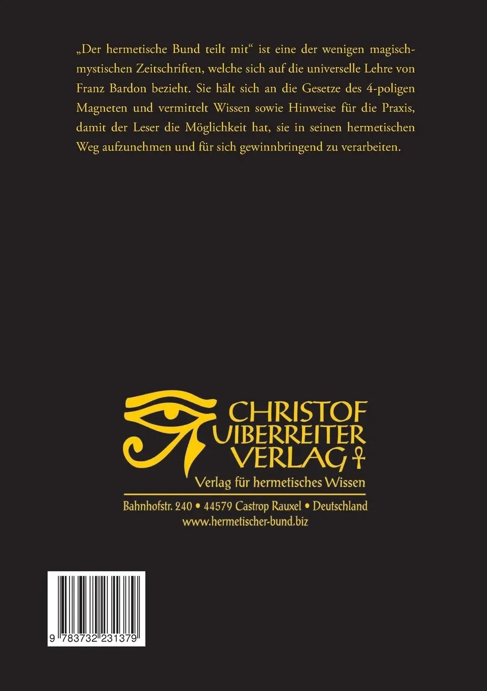 Rückseite: 9783732231379 | Der hermetische Bund teilt mit | Hermetische Zeitschrift Nr. 2/2013