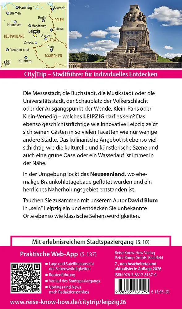 Bild: 9783831781379 | Reise Know-How CityTrip Leipzig | David Blum | Taschenbuch | 144 S.