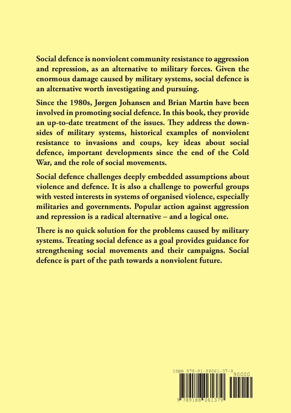 Rückseite: 9789188061379 | Social defence | Brian Martin (u. a.) | Taschenbuch | Englisch | 2019