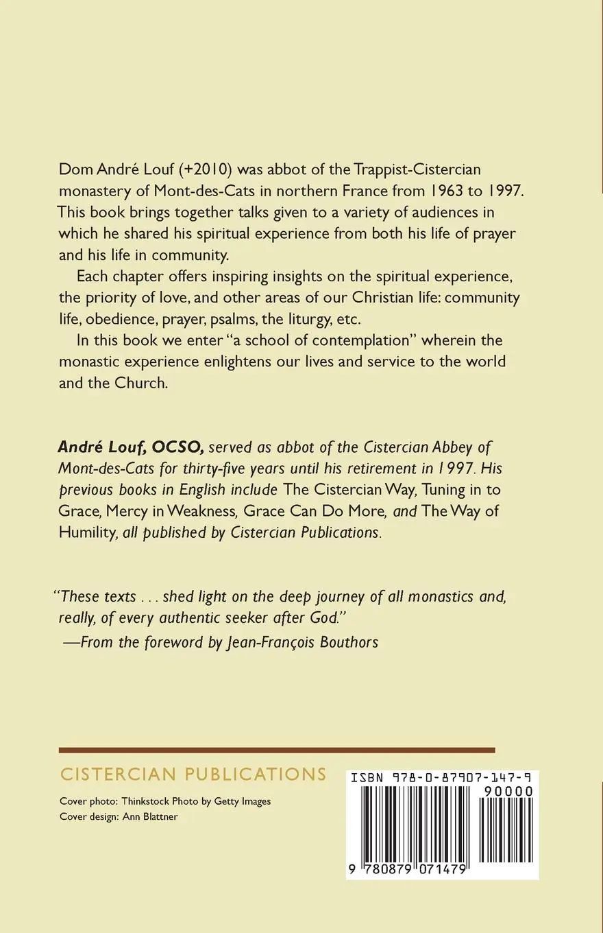 Rückseite: 9780879071479 | In the School of Contemplation | Andrae Louf (u. a.) | Taschenbuch