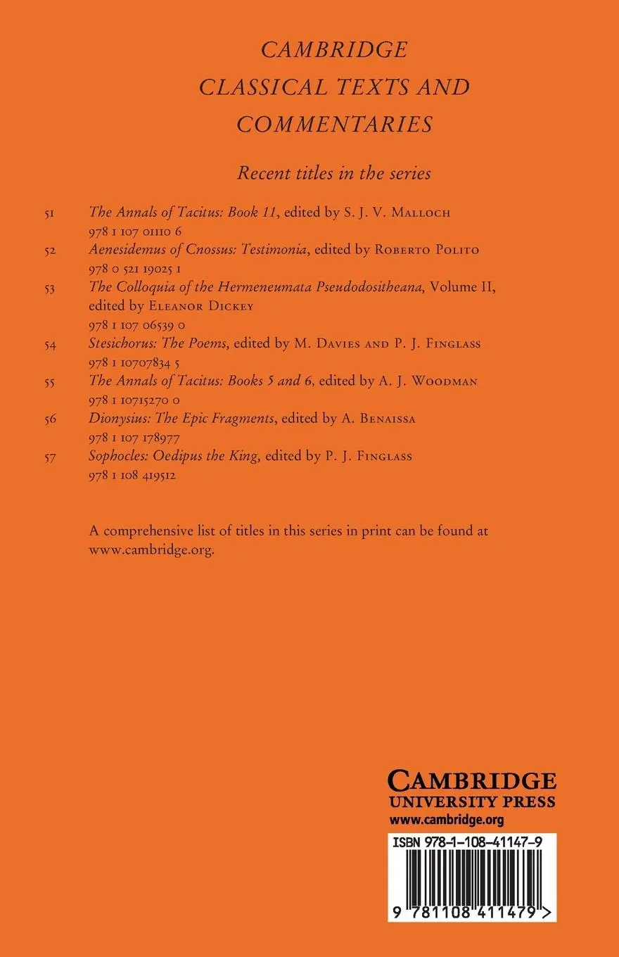 Rückseite: 9781108411479 | The Annals of Tacitus | Book 4 | A. J. Woodman | Taschenbuch | 2024