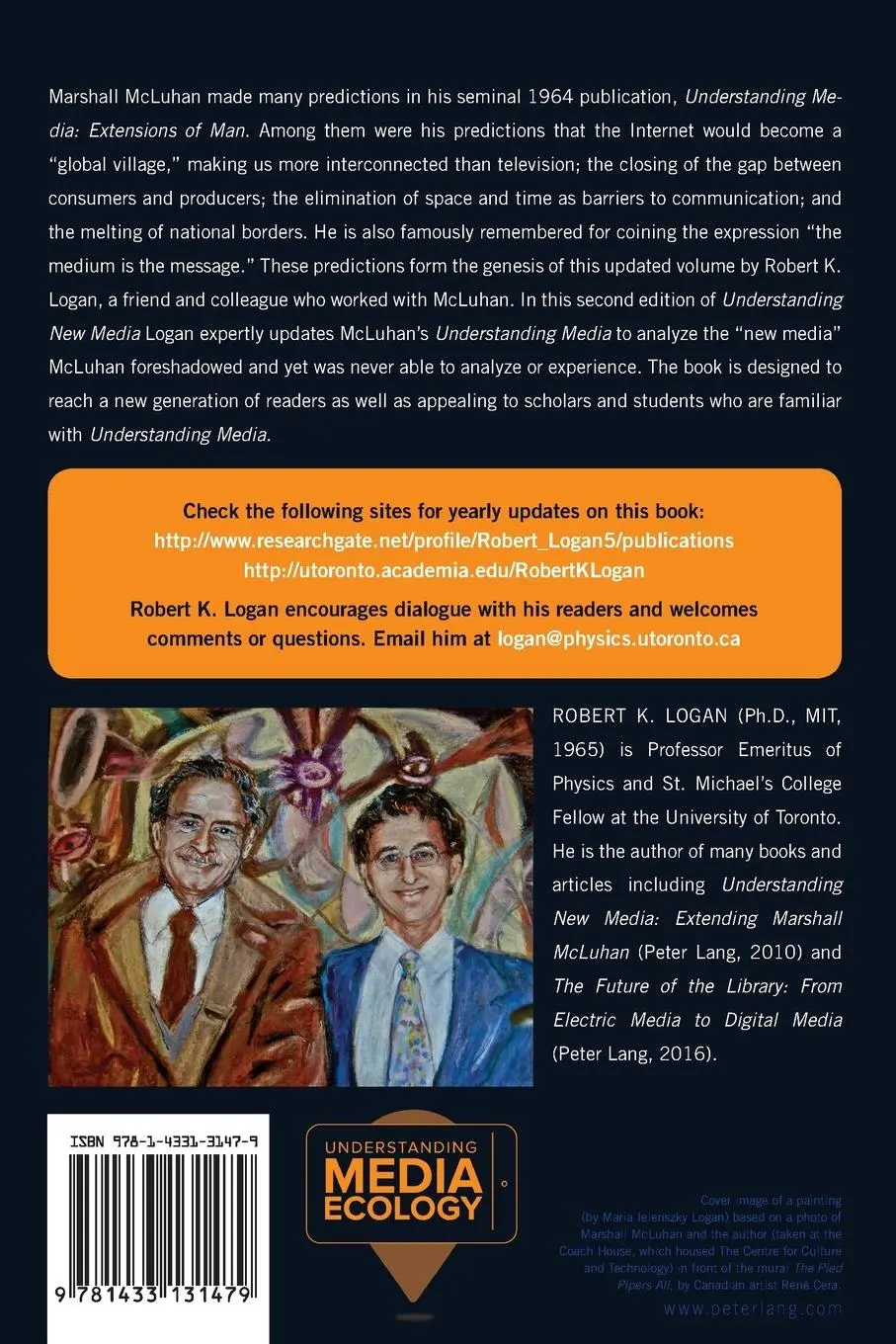 Rückseite: 9781433131479 | Understanding New Media | Extending Marshall McLuhan - Second Edition