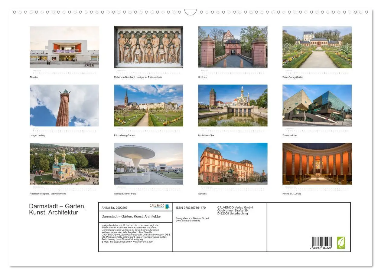 Bild: 9783457861479 | Darmstadt - Gärten, Kunst, Architektur (Wandkalender 2026 DIN A2...