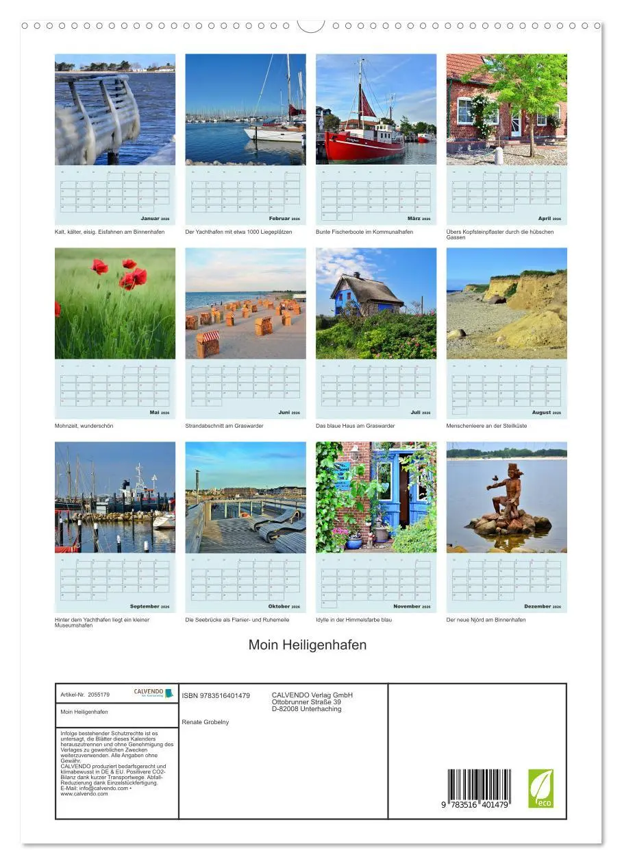 Bild: 9783516401479 | Moin Heiligenhafen (hochwertiger Premium Wandkalender 2026 DIN A2...
