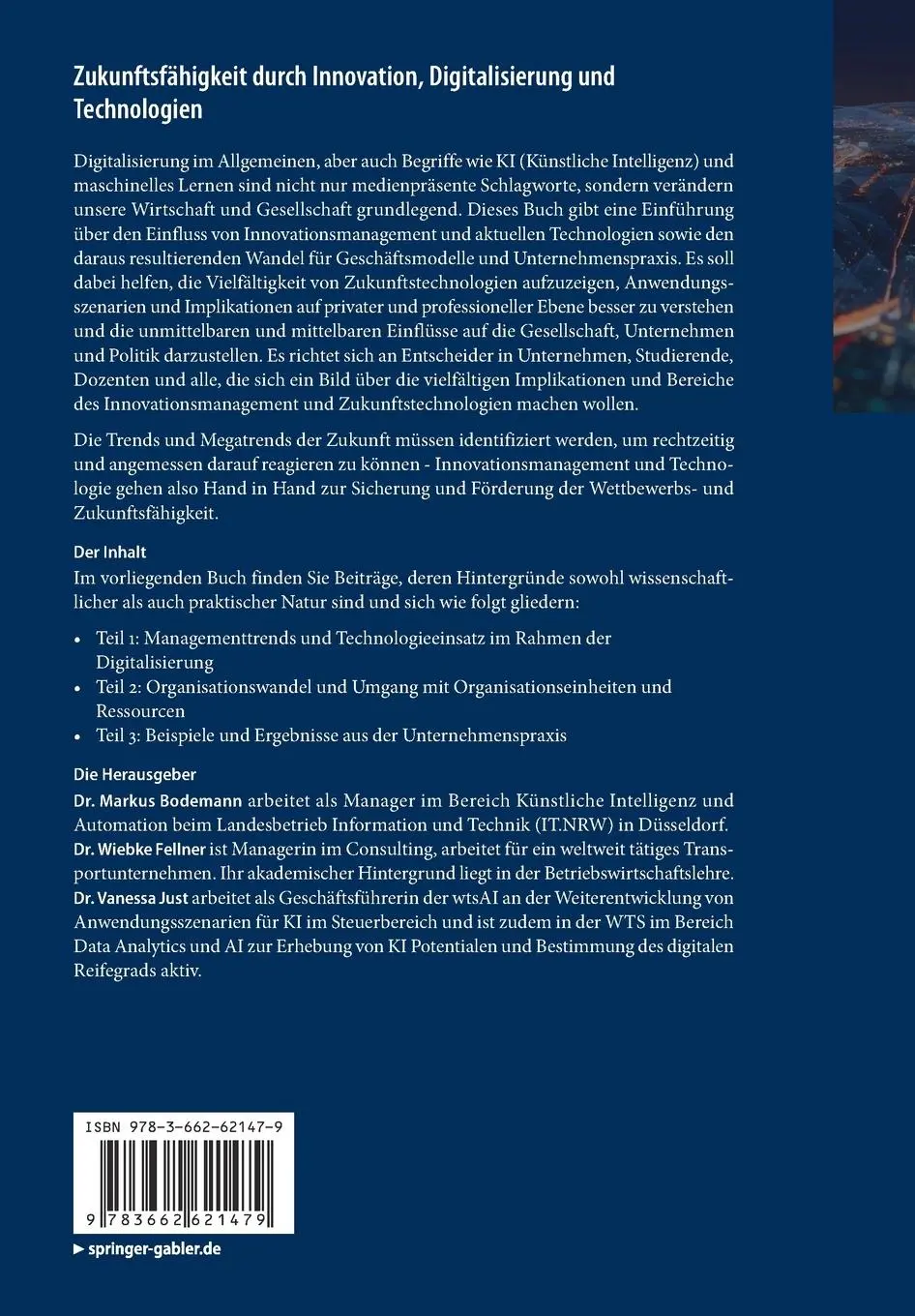 Rückseite: 9783662621479 | Zukunftsfähigkeit durch Innovation, Digitalisierung und Technologien