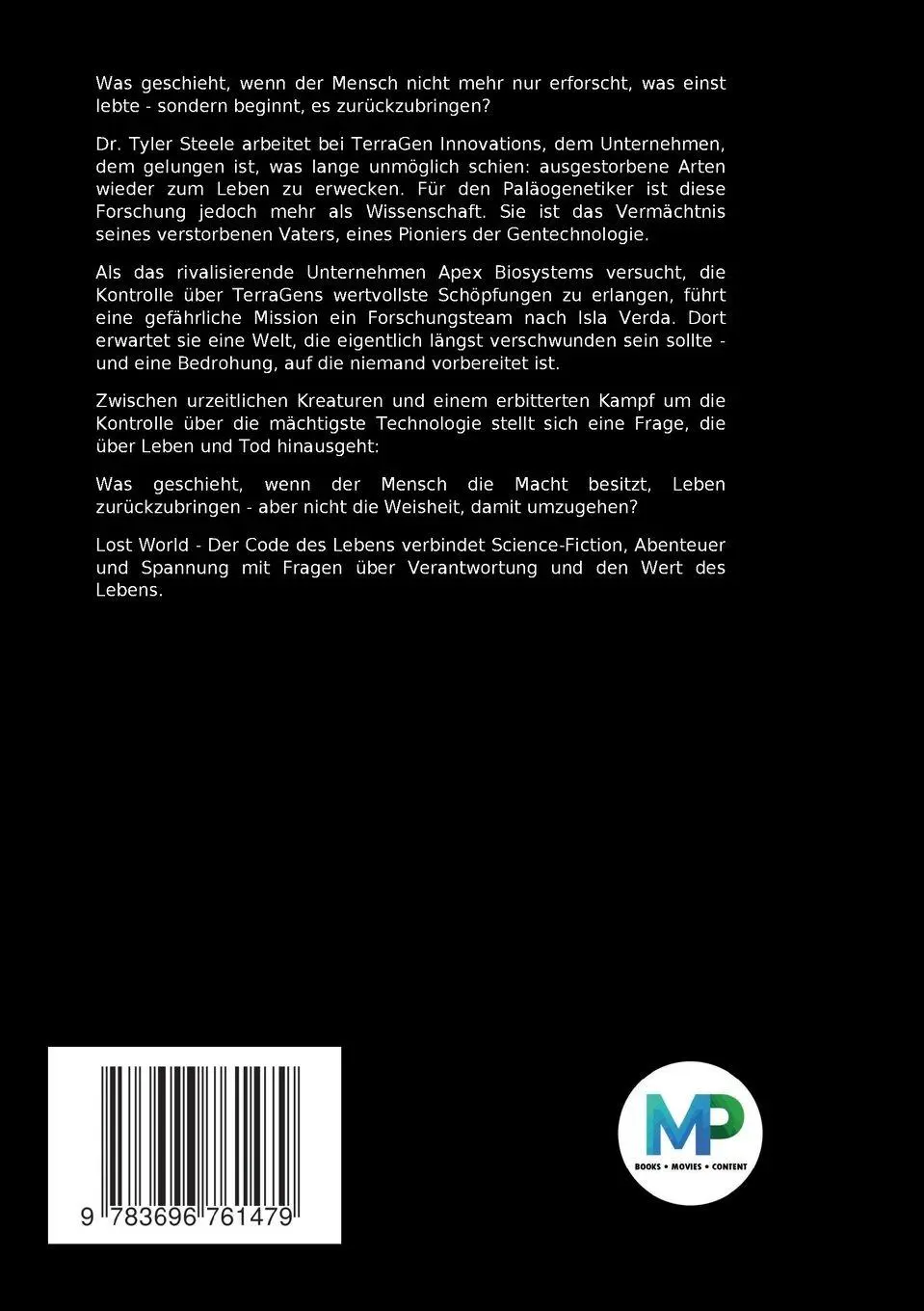 Rückseite: 9783696761479 | Lost World | Der Code des Lebens | Tobias Mold | Taschenbuch | 338 S.