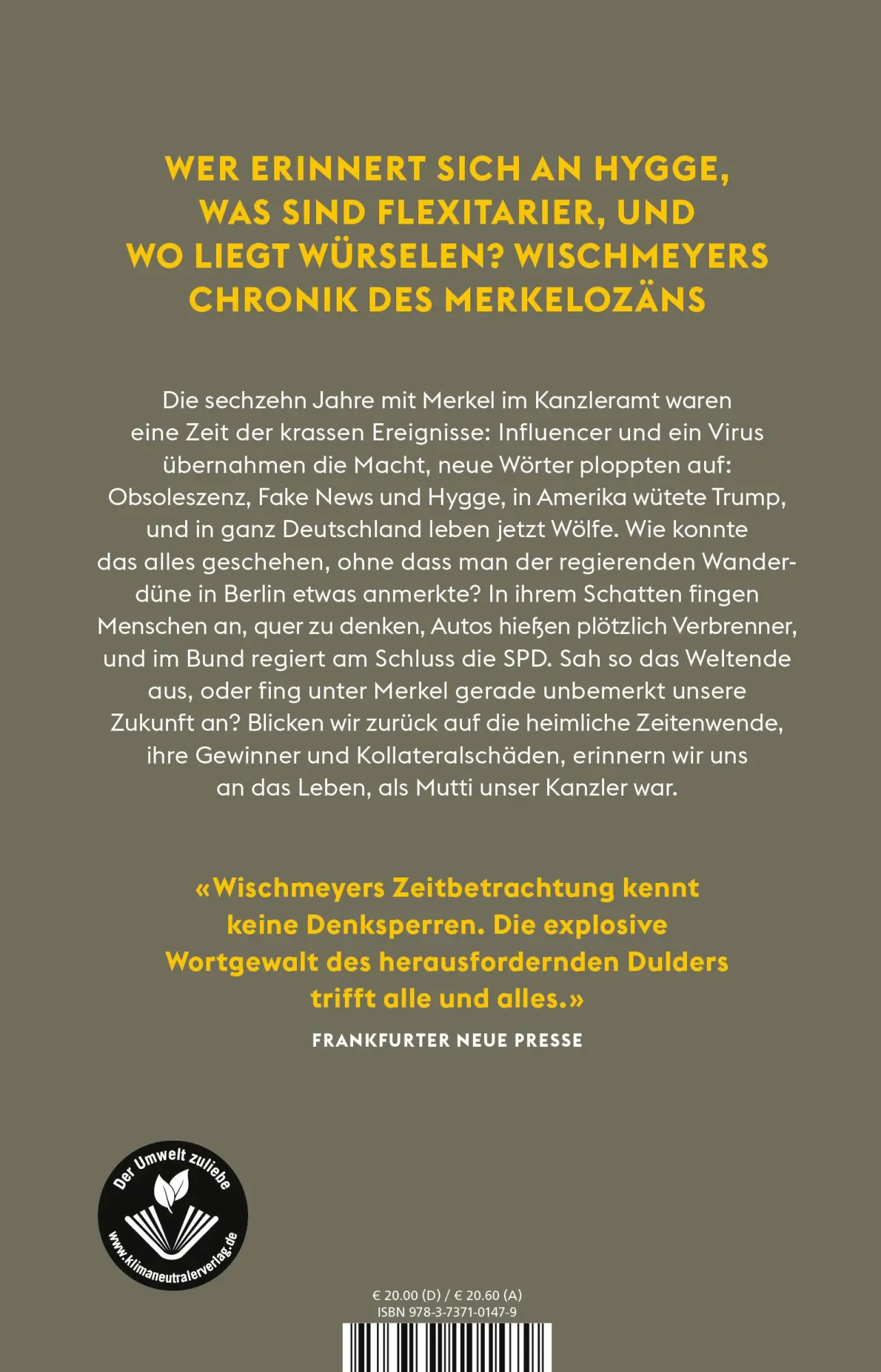Rückseite: 9783737101479 | Als Mutti unser Kanzler war | Erinnerungen an eine total krasse Zeit