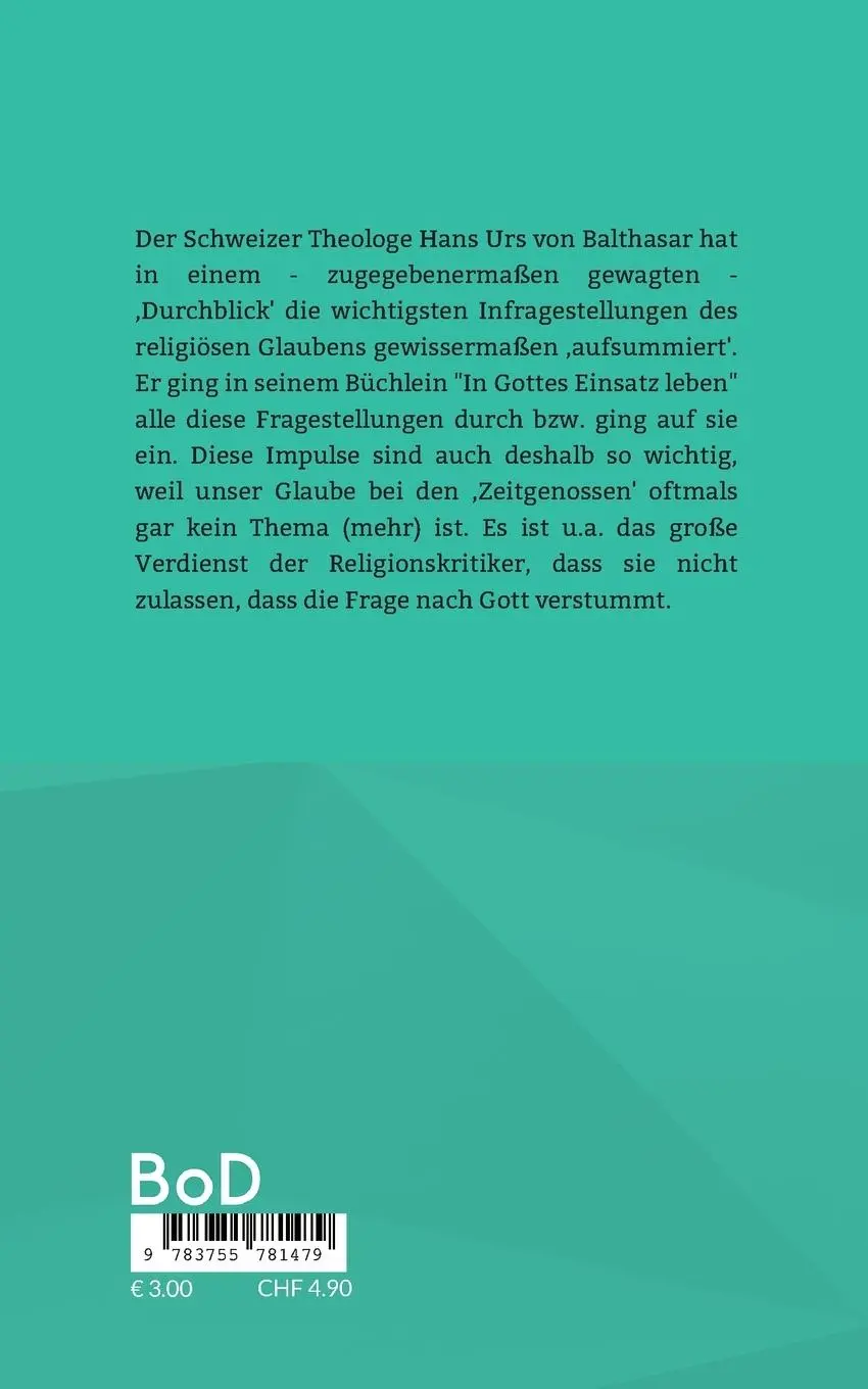Rückseite: 9783755781479 | Lob der Religionskritik - Wozu glauben? | Rudolf Hubert | Taschenbuch
