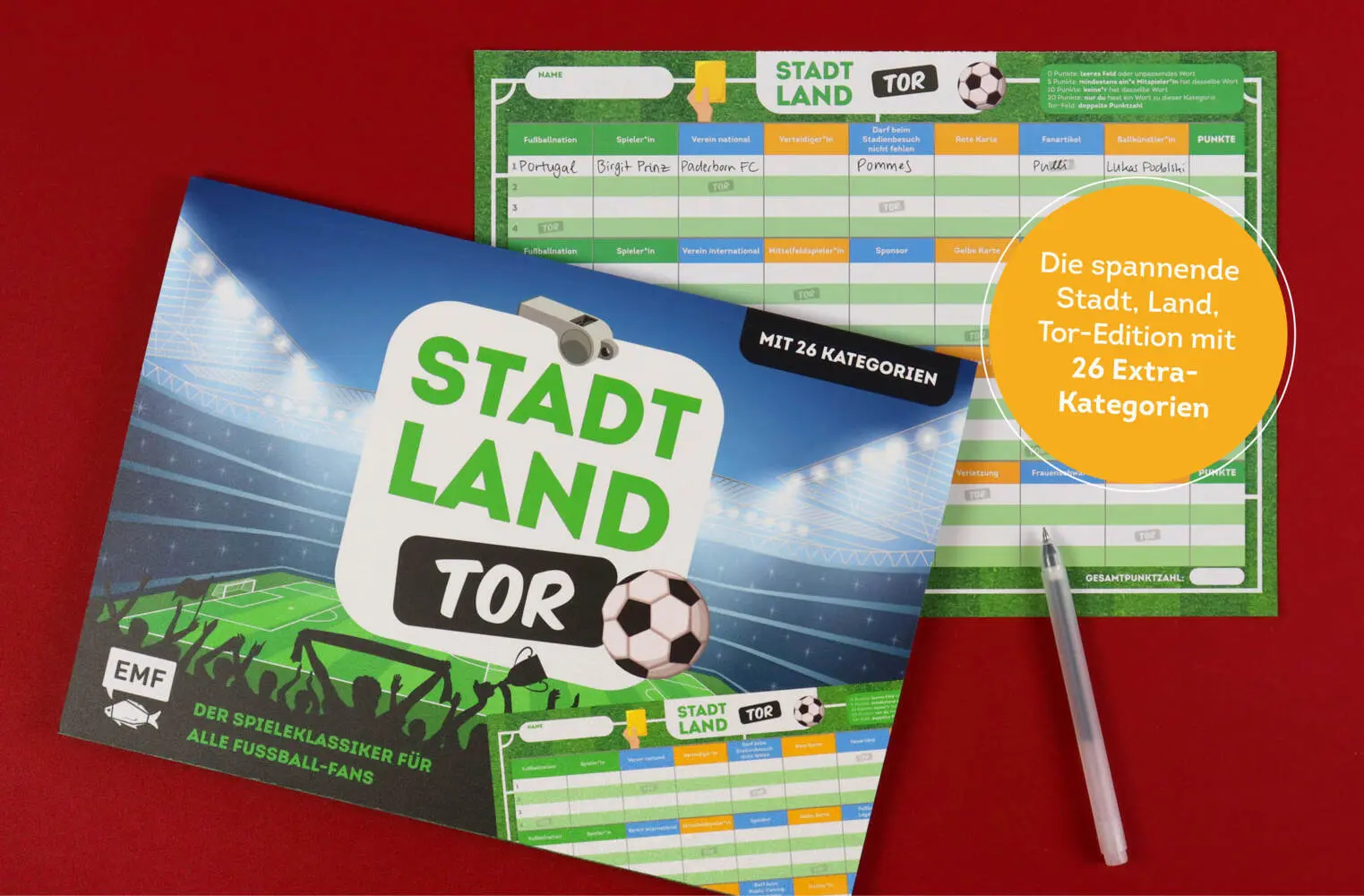 Bild: 4260478341579 | Stadt, Land, Tor - Der Spieleklassiker für alle Fußball-Fans | Spiel