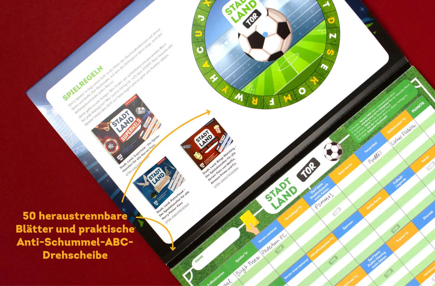 Bild: 4260478341579 | Stadt, Land, Tor - Der Spieleklassiker für alle Fußball-Fans | Spiel