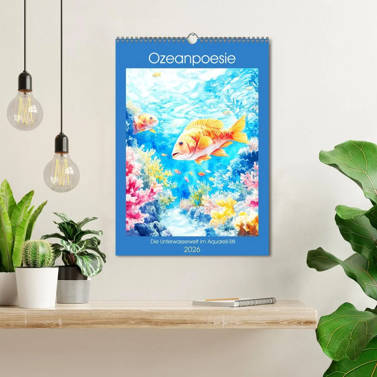 Bild: 9783457301579 | Ozeanpoesie. Die Unterwasserwelt im Aquarell-Stil (Wandkalender...