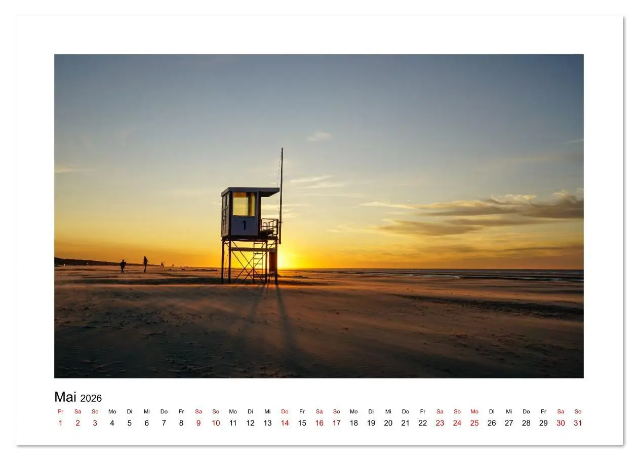 Bild: 9783516631579 | Juist Strandmomente (Wandkalender 2026 DIN A3 quer), CALVENDO...