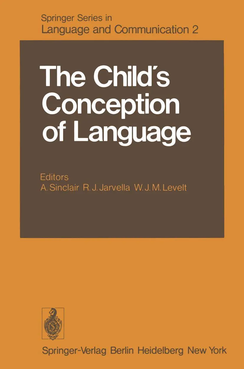 Cover: 9783642671579 | The Child's Conception of Language | A. Sinclair (u. a.) | Taschenbuch