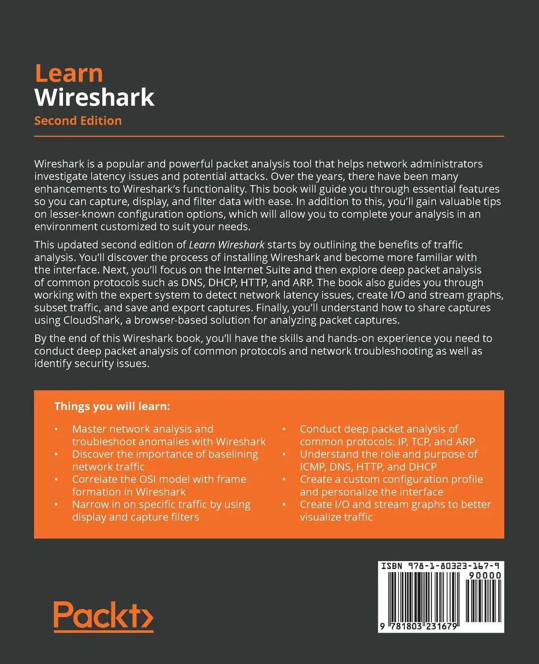 Rückseite: 9781803231679 | Learn Wireshark - Second Edition | Lisa Bock | Taschenbuch | Englisch