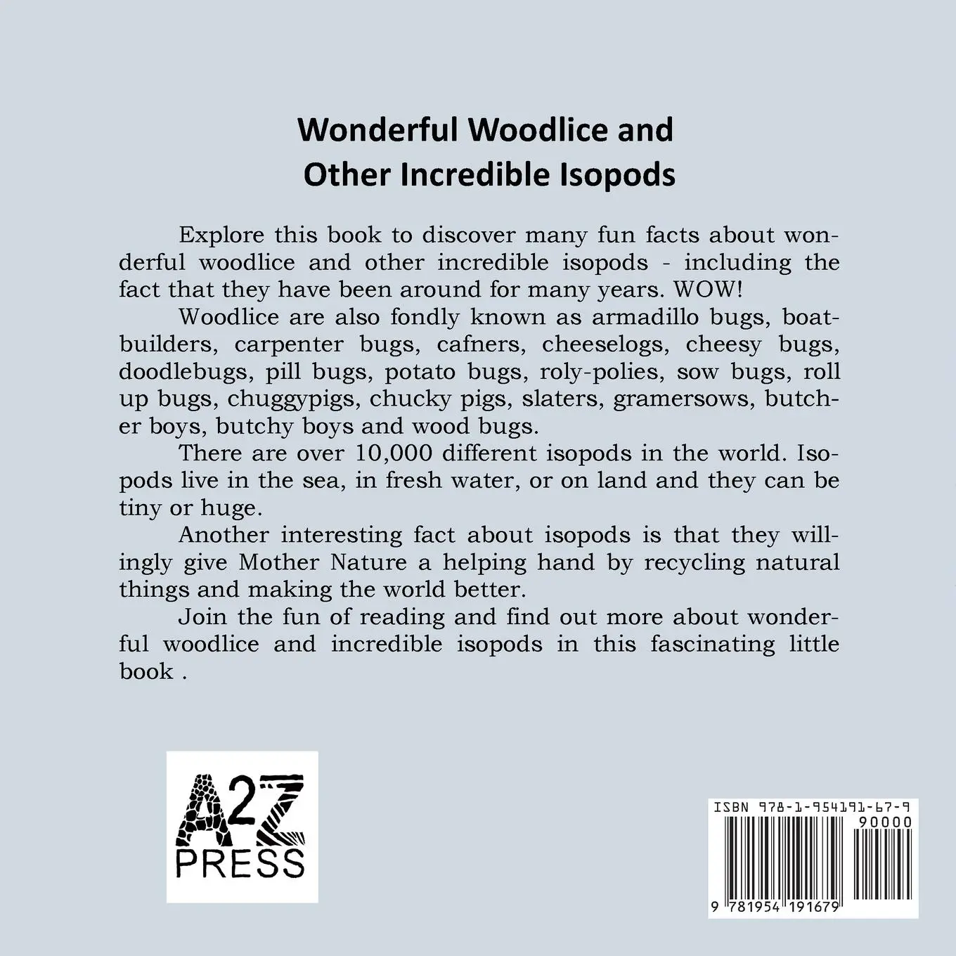 Rückseite: 9781954191679 | Wonderful Woodlice and Other Incredible Isopods | David R Morgan