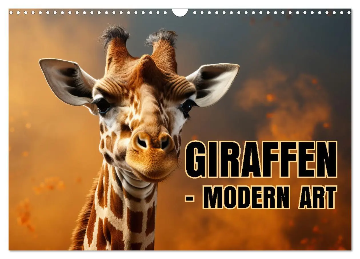 Cover: 9783457391679 | GIRAFFEN - Modern Art (Wandkalender 2026 DIN A3 quer), CALVENDO...