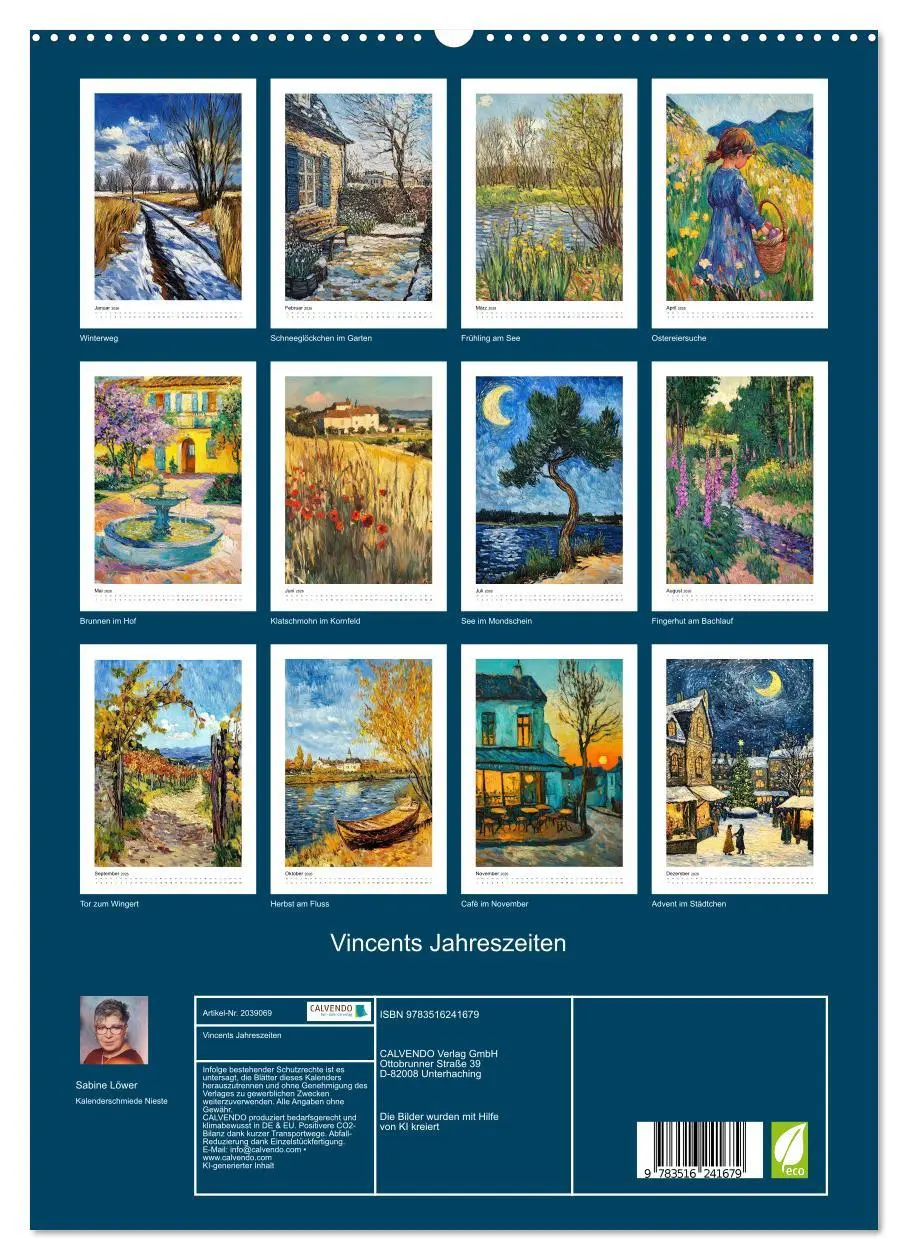 Bild: 9783516241679 | Vincents Jahreszeiten (hochwertiger Premium Wandkalender 2026 DIN...