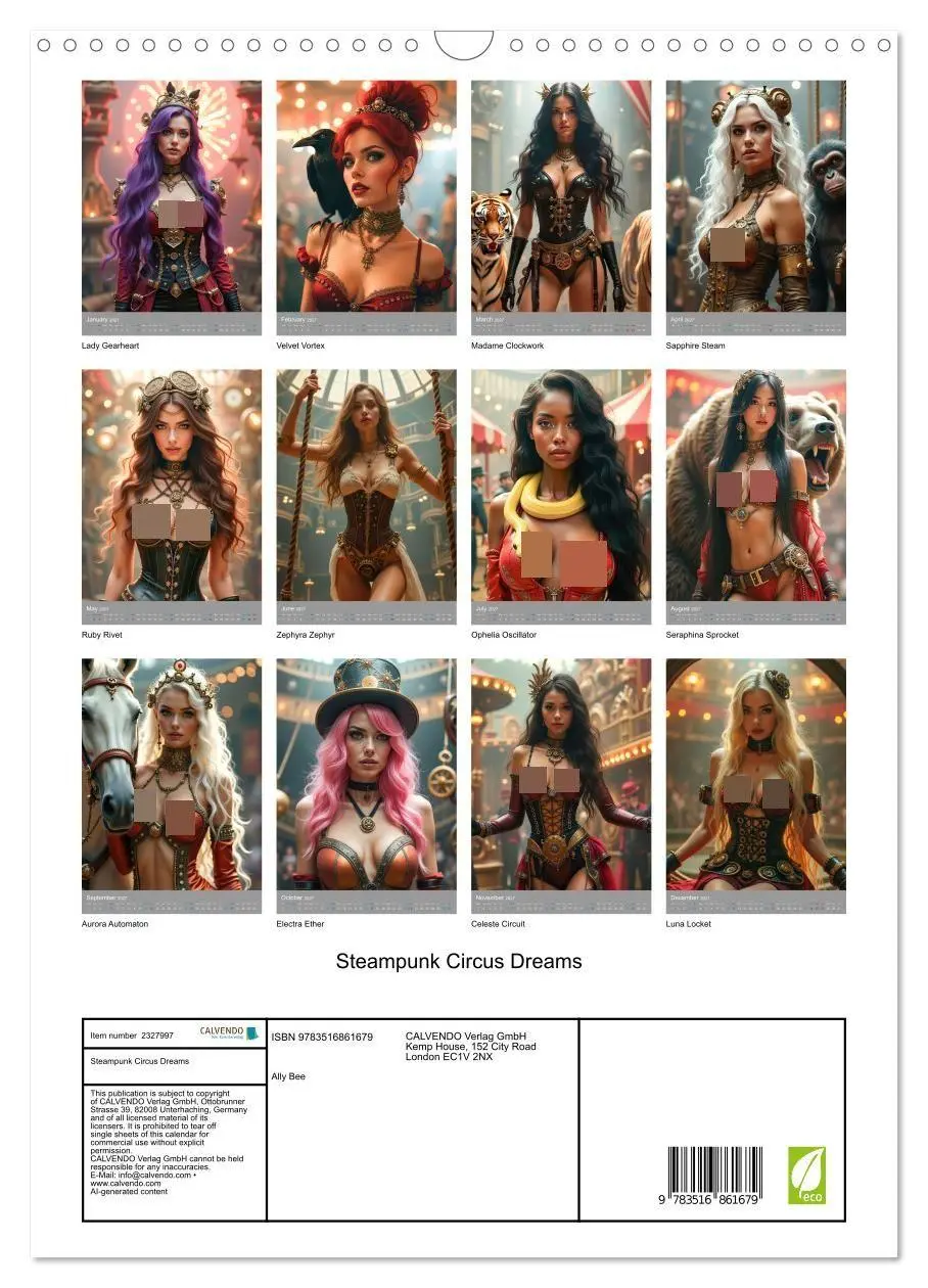 Bild: 9783516861679 | Steampunk Circus Dreams (Wall Calendar 2027 DIN A3 portrait),...