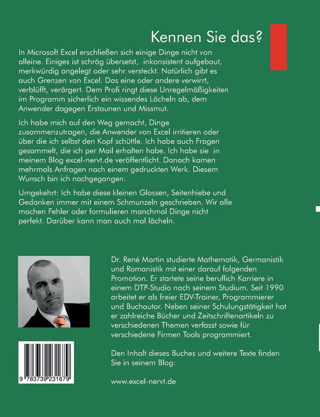 Rückseite: 9783739231679 | Excel nervt | Gesammelt und aufgeschrieben mit einem Schmunzeln | Buch