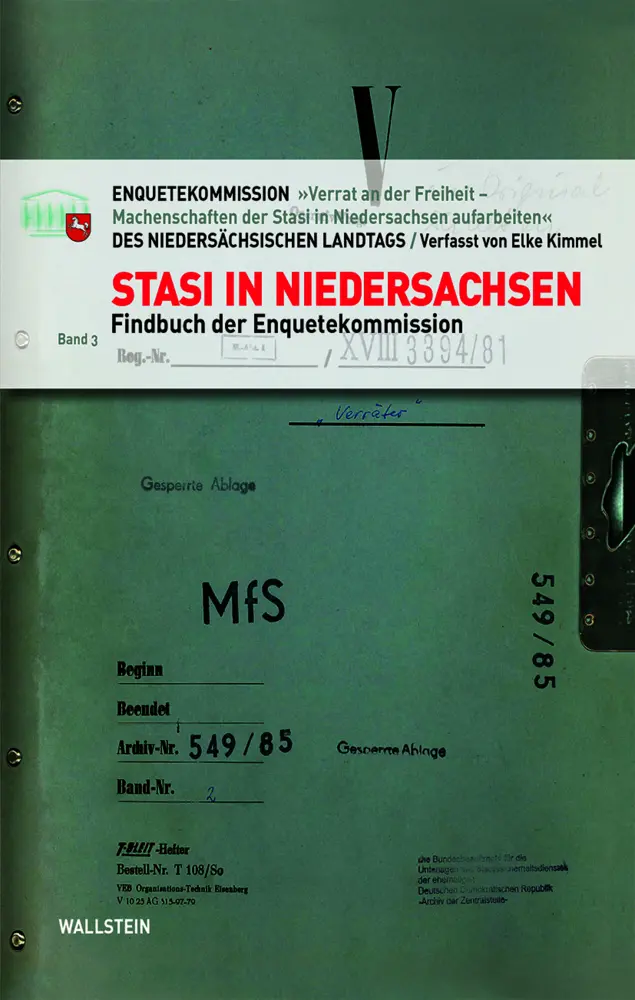 Cover: 9783835331679 | Stasi in Niedersachsen. Bd.3 | Findbuch der Enquetekommission | Buch
