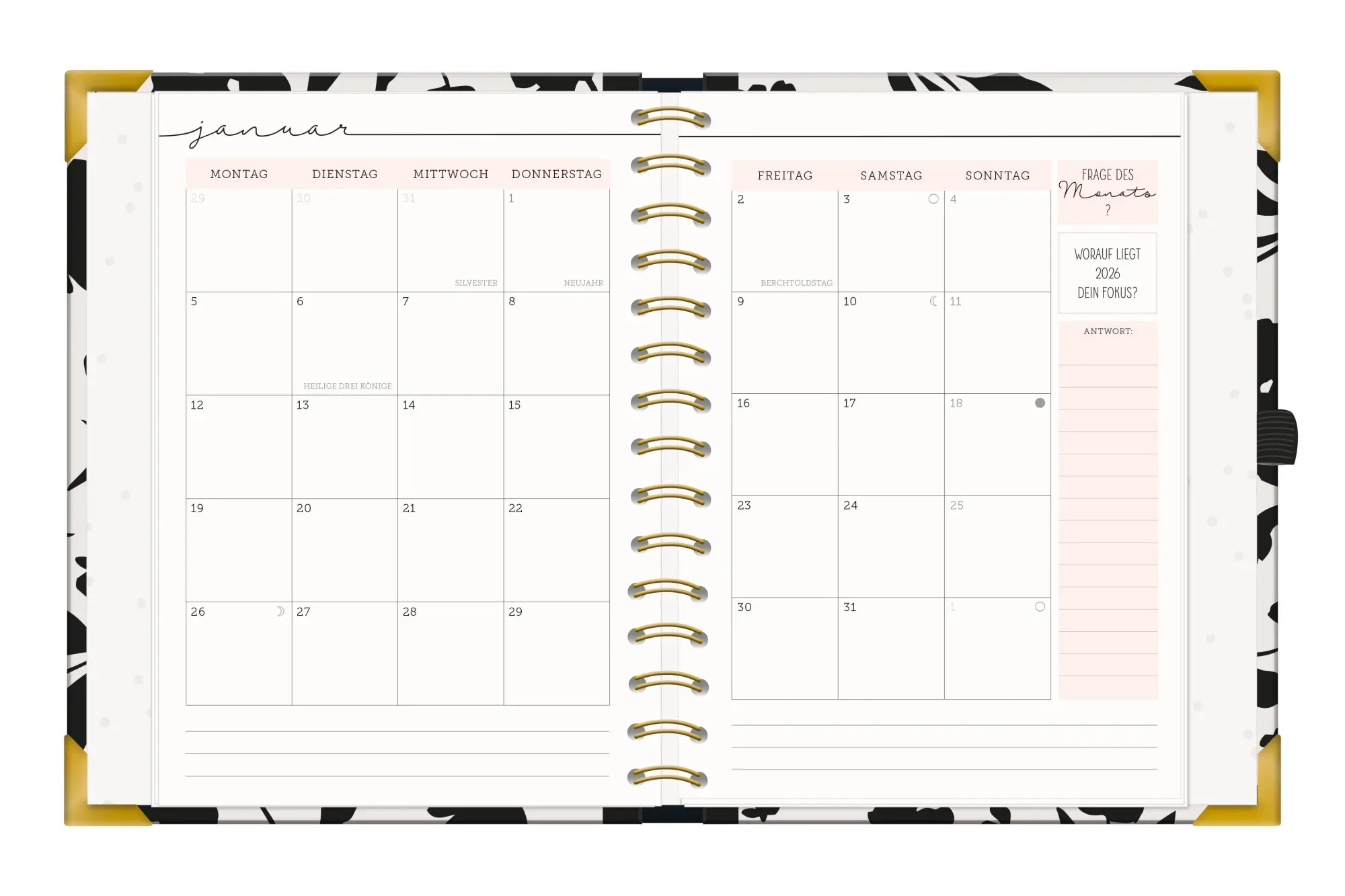 Bild: 9783986361679 | Terminplaner A5 Premium 2026 Blumen | Premium-Terminplaner | Original