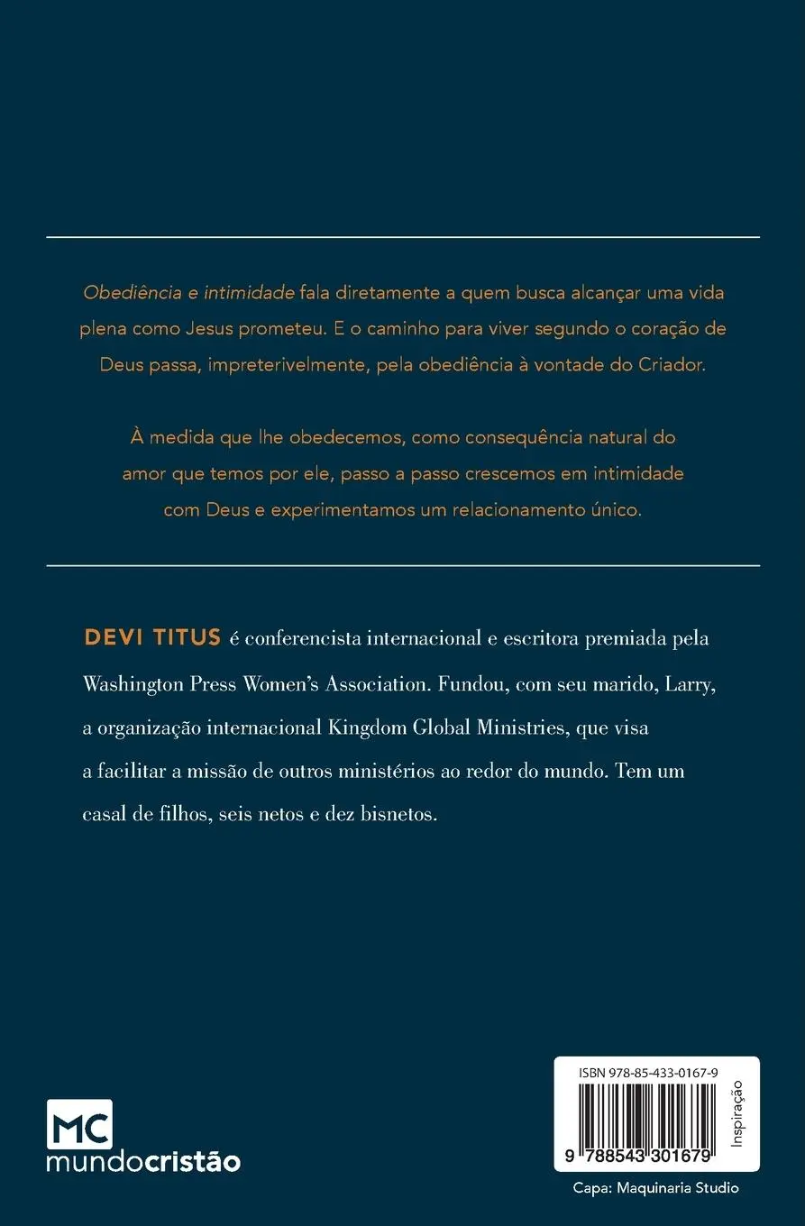 Rückseite: 9788543301679 | Obediência e intimidade | O segredo para uma vida plena com Deus