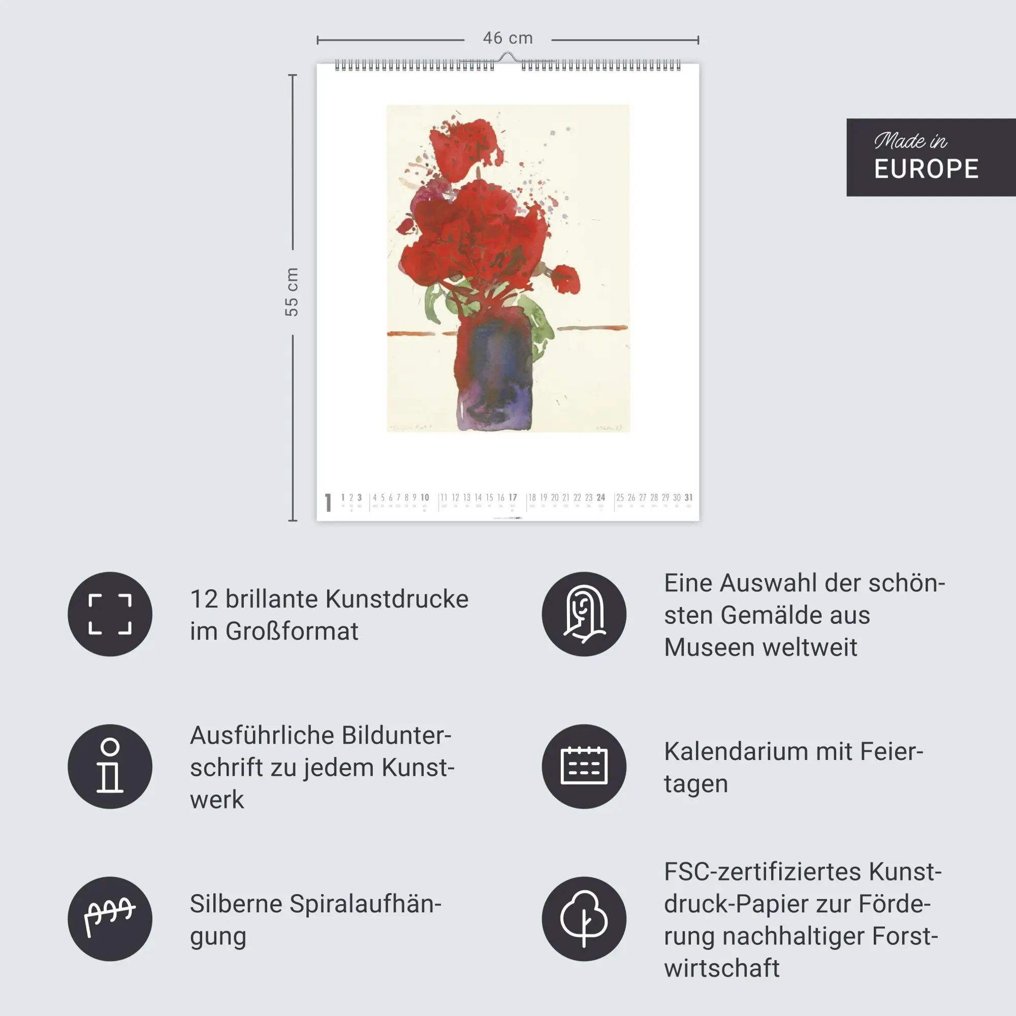 Bild: 9783839901779 | Oskar Koller - Farben und Formen Kalender 2026 - Farben und Formen
