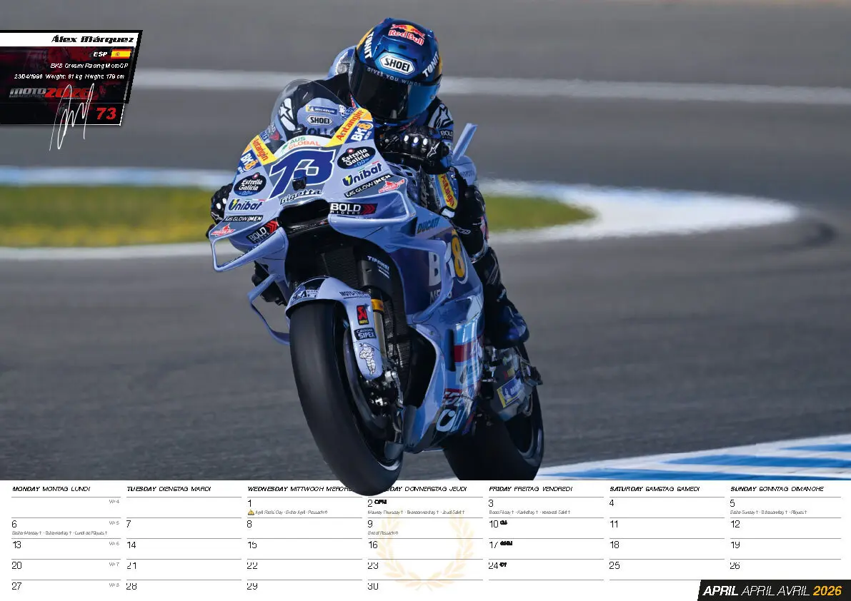 Bild: 9798893611779 | Moto GP Kalender 2026 | Offizieller MotoGP Kalender | Kalender | 14 S.