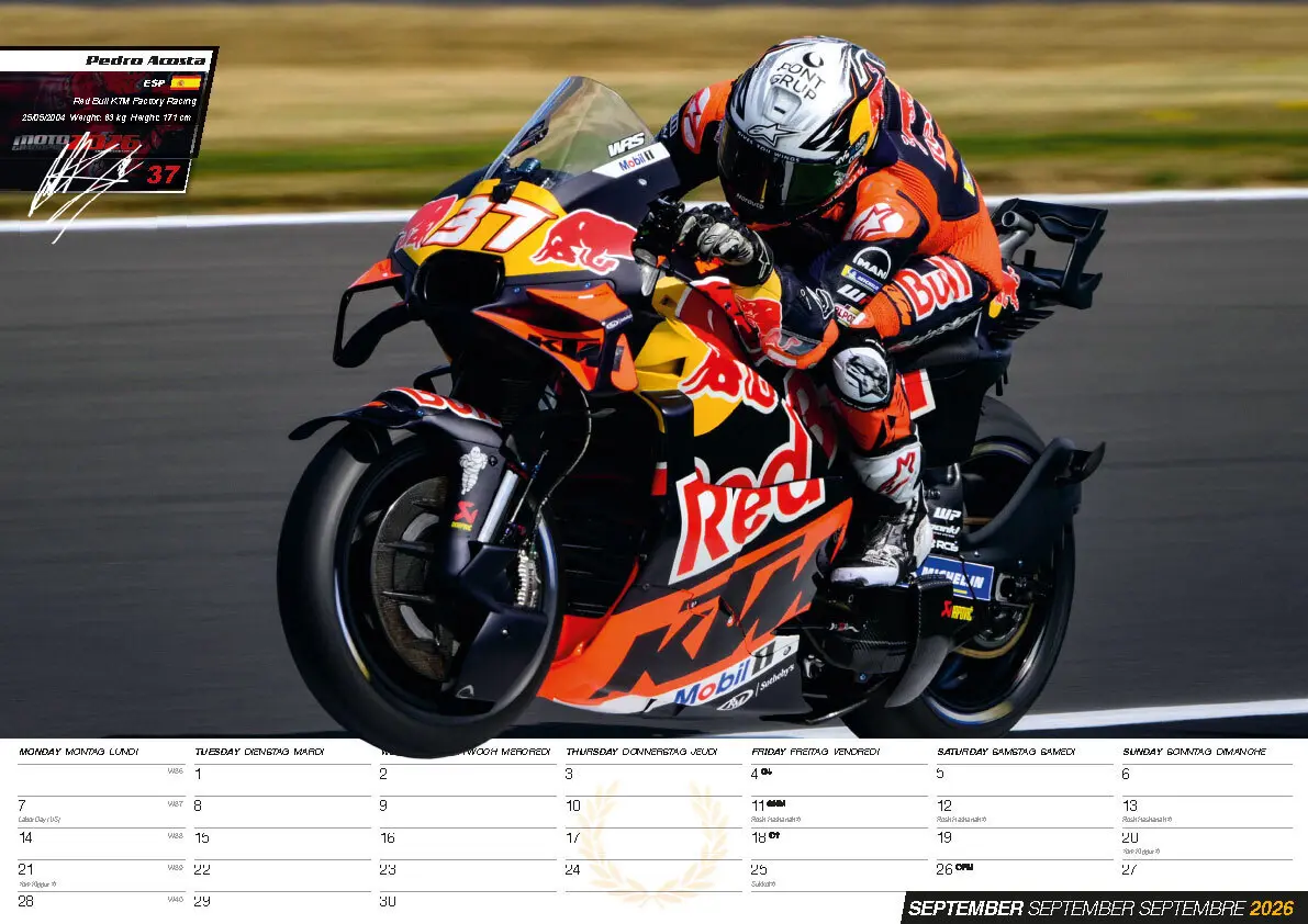 Bild: 9798893611779 | Moto GP Kalender 2026 | Offizieller MotoGP Kalender | Kalender | 14 S.